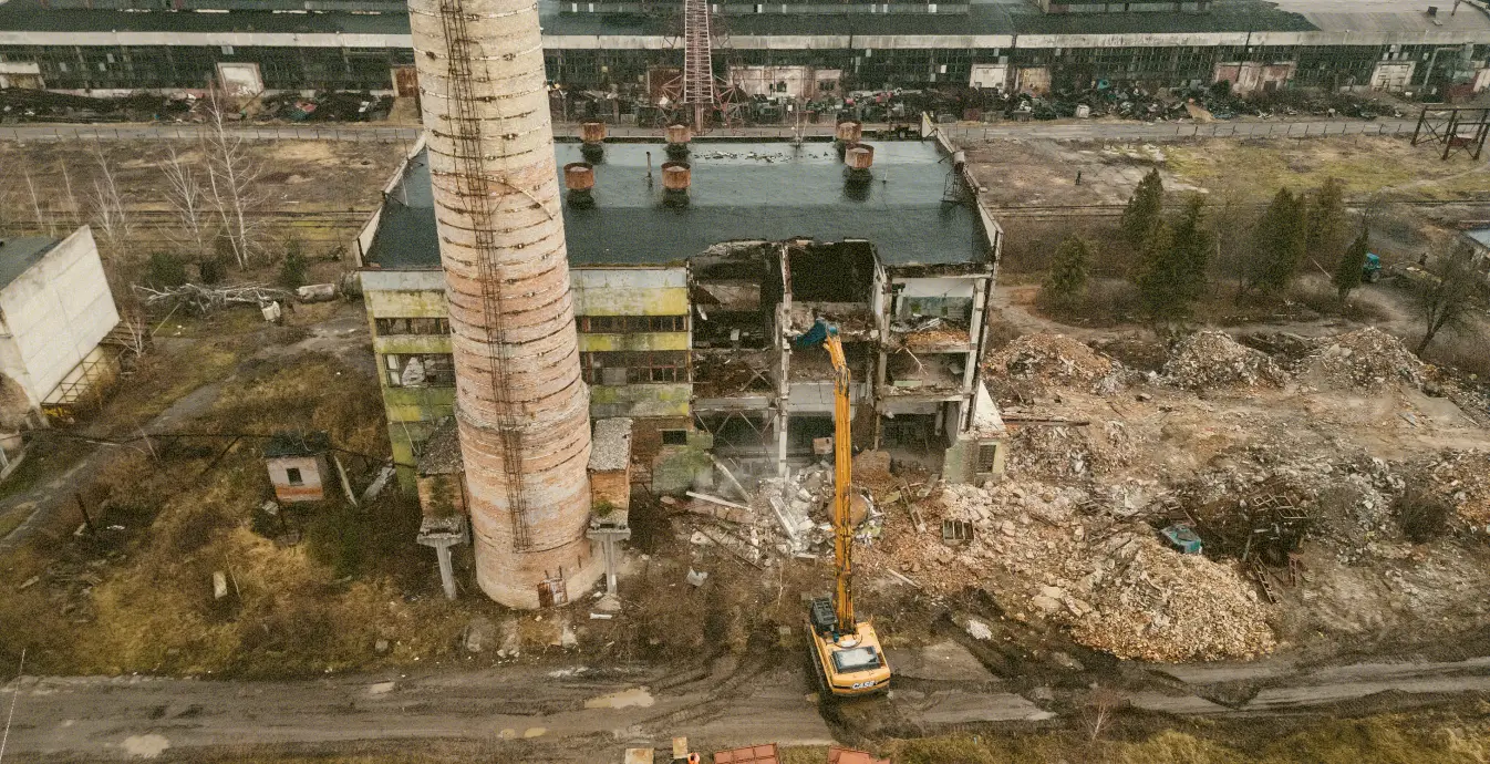 Демонтаж Димової Труби «Миколаївцемент»